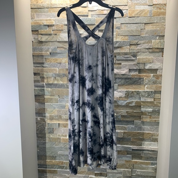 Como Vintage Cross Strap Tie Dye Dress - Picture 4 of 6